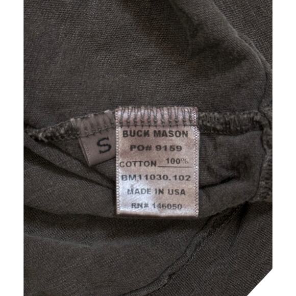 Buck Mason Men's Slub Classic Straight Hem Crewneck Made in USA Tee T-Shirt - Picture 3 of 4